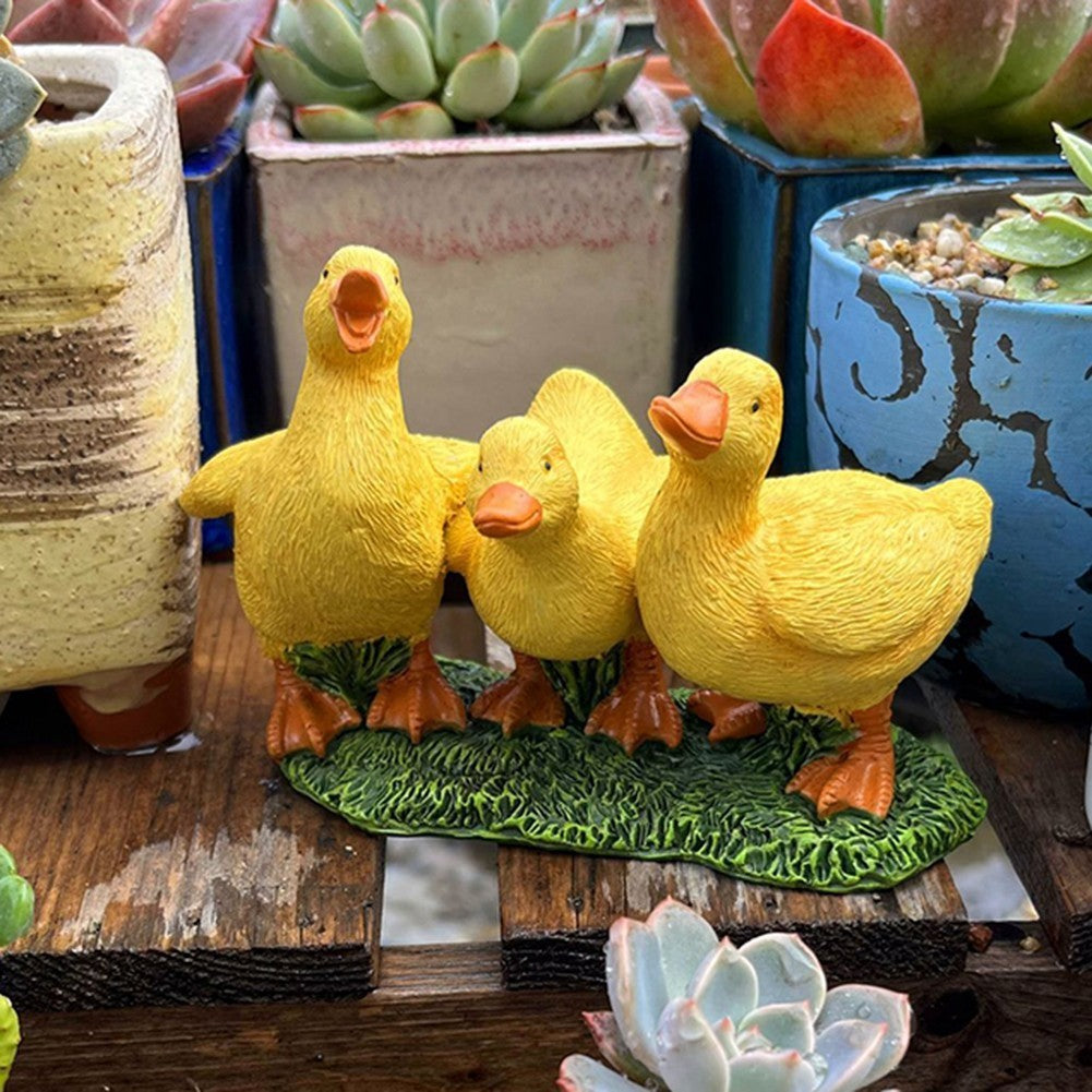 Cute Duck Statues for Garden and Home Decor Waterproof Resin Ornaments