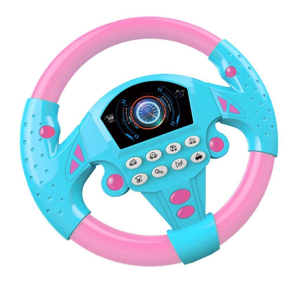 Infant Shining Electric Simulation Steering Wheel Toy with Lights & Sounds Early