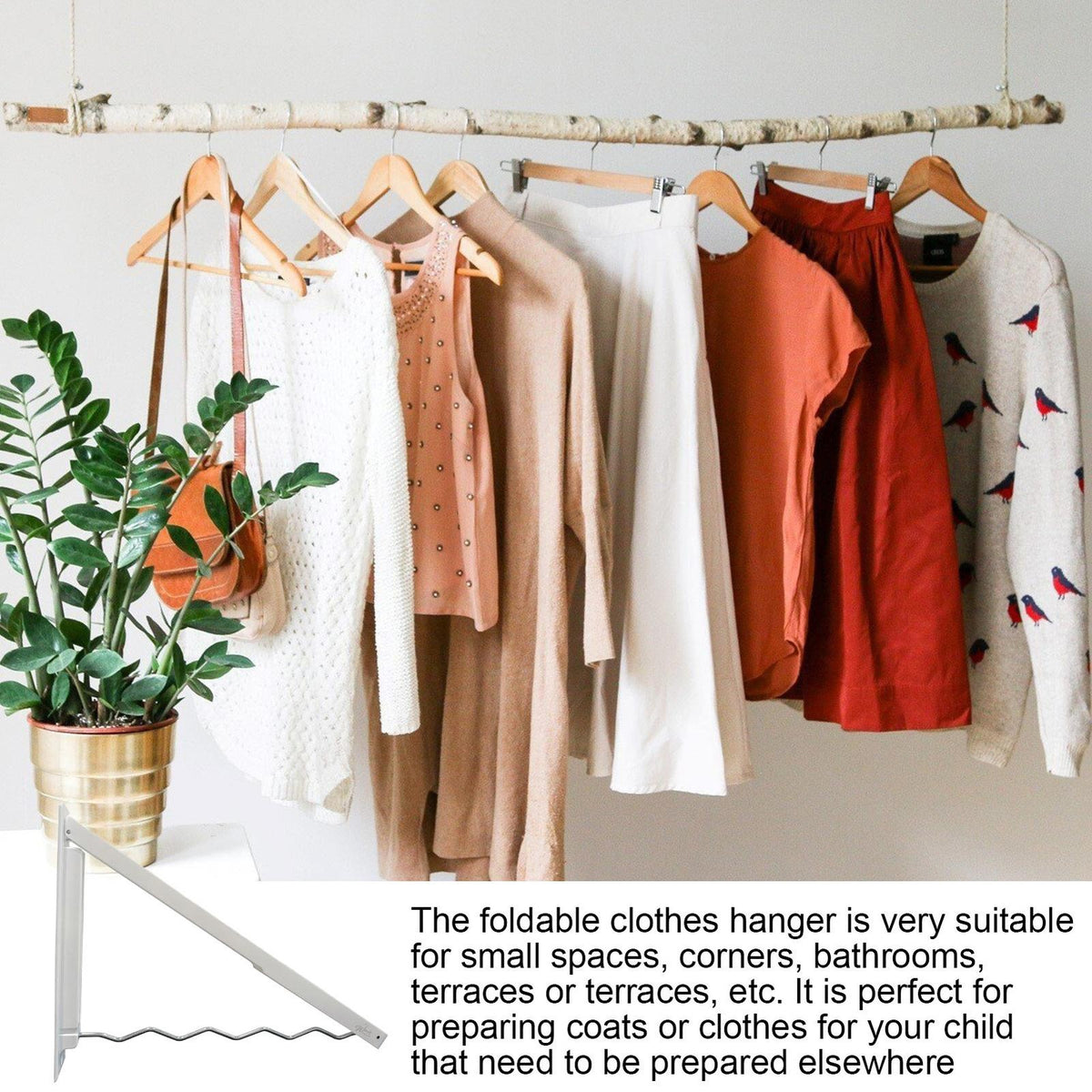 Wall Mount Retractable Foldable Clothes Drying Rack Laundry Hanger Organizer