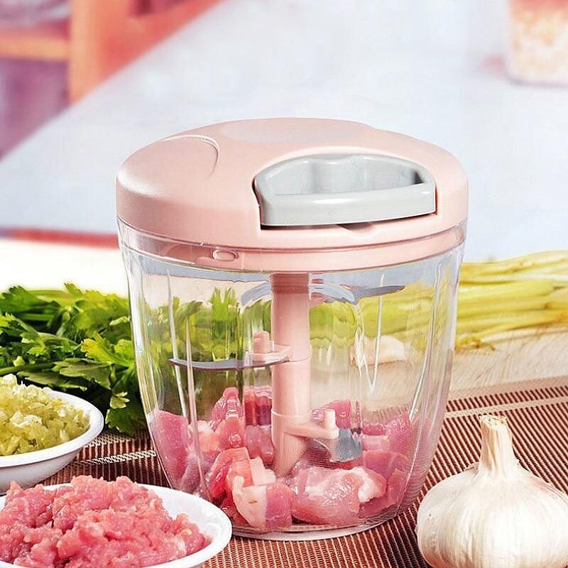 Manual Meat Mincer Garlic Chopper Rotate Press Crusher Vegetable Onion Cutter