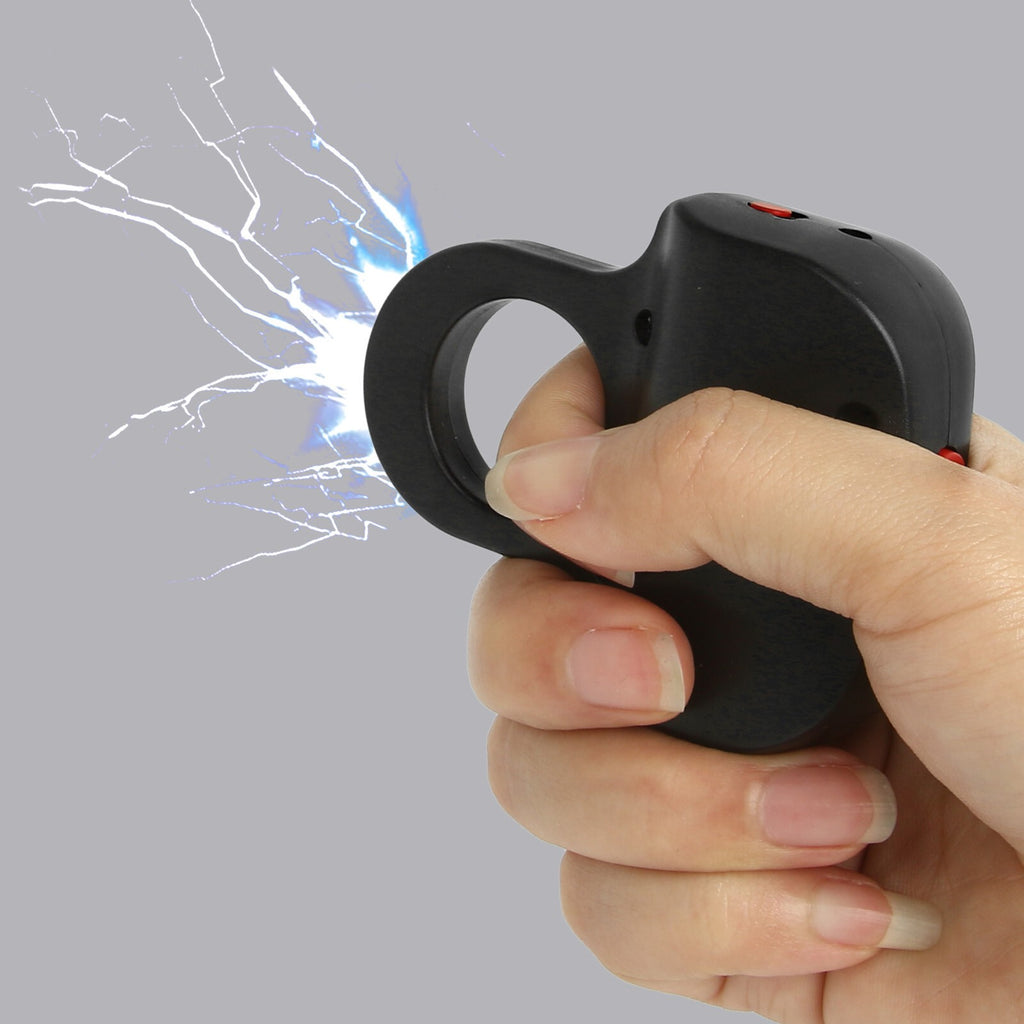 Electric Ring Toy Self Finger Set Toy Thorn Ring 18 Creative Toy [Black]