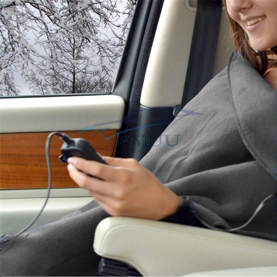 Comfortable Car Truck 12V Electric Heated Blanket Hi/Low Heat & Time Controller