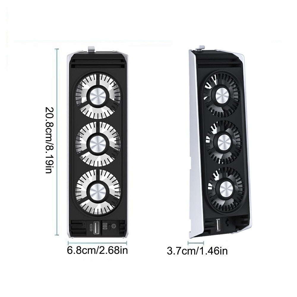 LED Cooling Fan for Playstation 5 PS5 Console, 2 Speed&USB 3.0 Port UK Seller