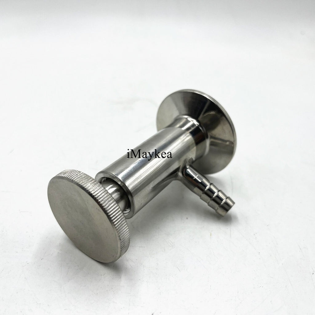 1/2" Clamp OD 50.5MM Sanitary Sampling Valve 316 Stainless Steel Silicone Seal