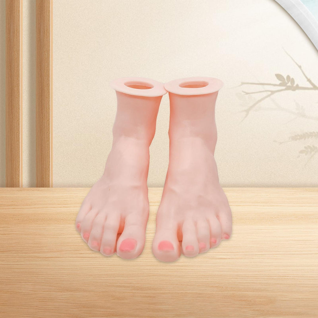 Silicone Foot Model, Female Mannequin Feet Display Manicure Tool Ankle Bracelet