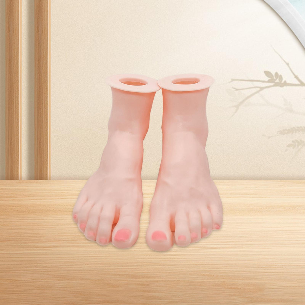 Silicone Foot Model, Female Mannequin Feet Display Manicure Tool Ankle Bracelet