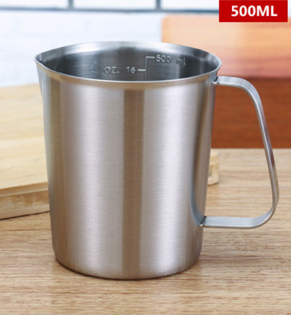 304 Stainless Steel Measuring Cup Jug Mug Cafe Home Kitchen Lab 0.5-2 Litre