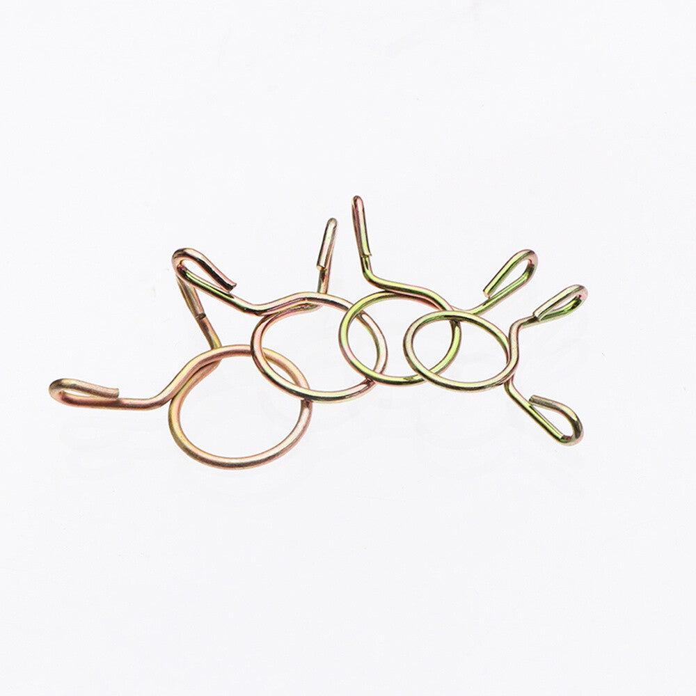 250Pcs Motorcycle Double Wire Spring Clamp Fuel Line Hose Tube Clips Assortment