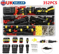 352Pcs 12V Electrical Wire Connector Plug Terminal Kit 1/2/3/4 Pin Waterproof