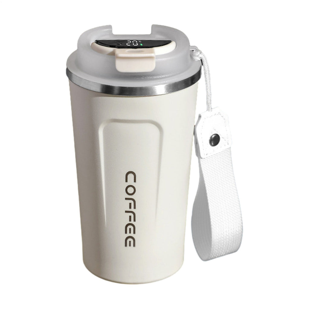 510ml Stainless Steel Vacuum Coffee Mug Thermos  Digital Temperature Display