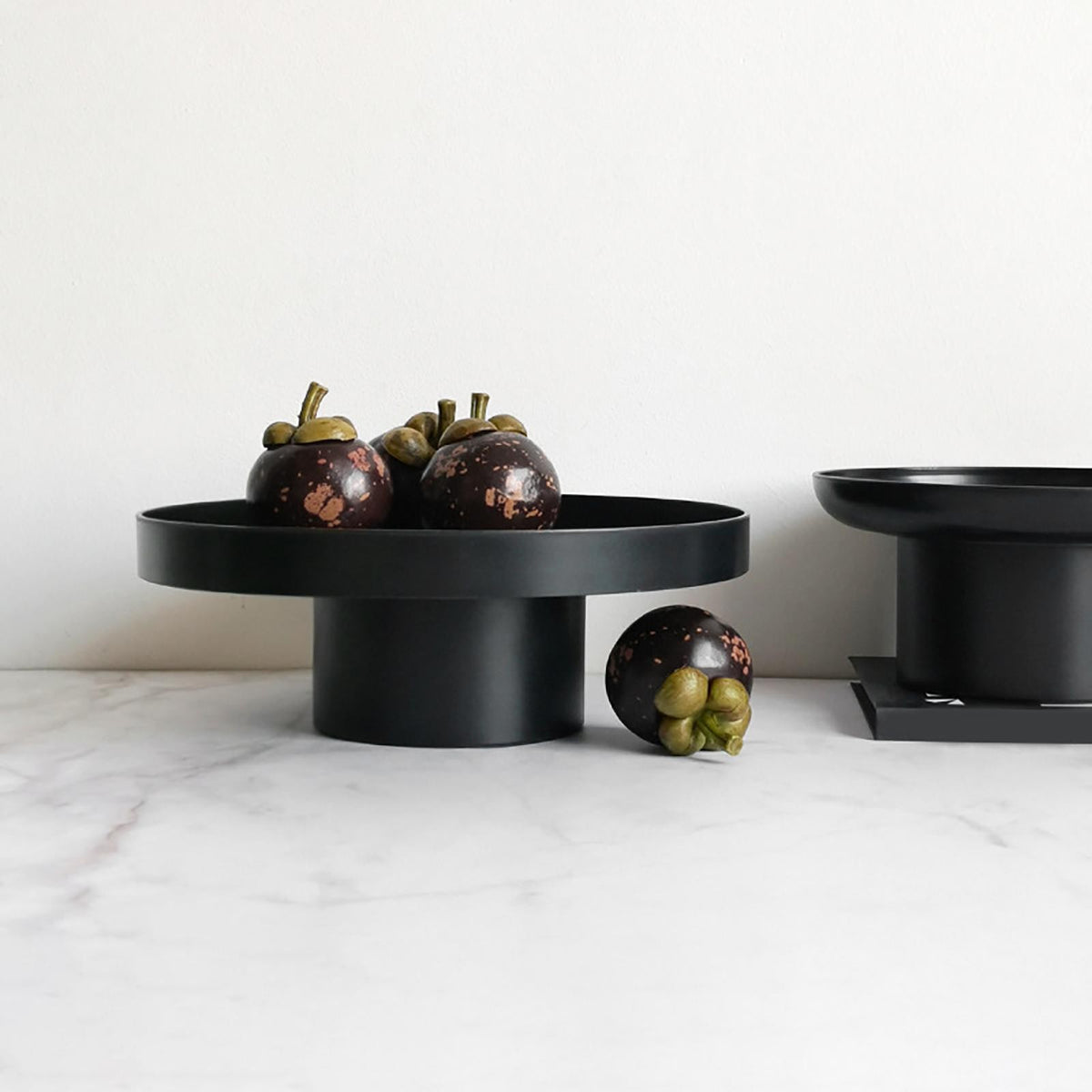 Household Round Stand Tray Cake Stand Cupcake Stand for Large Black
