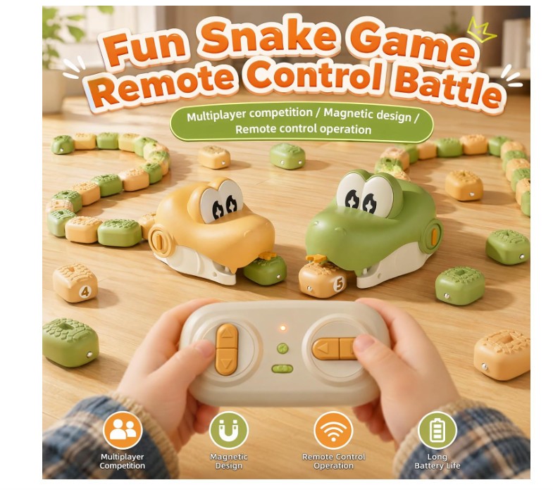 Magnetic Snake Game Toy Eating Itself, Remote Control Eating Snake Toys