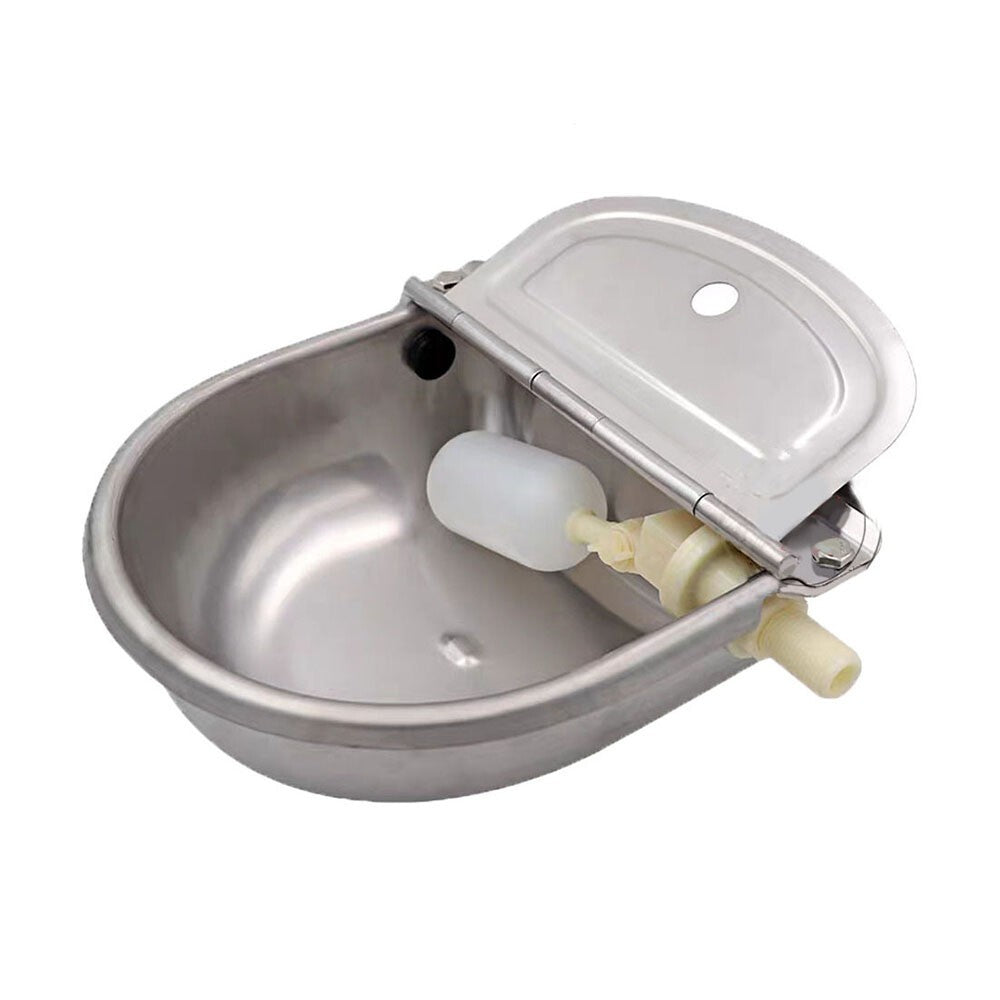 Stainless Steel Water Trough Bowl Automatic Drinking Drinker Cow Pony Goat