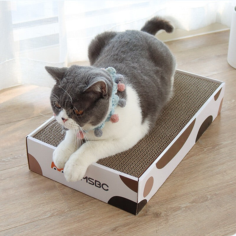 3 In 1 Cat Scratcher Box Heavy Duty Corrugated Cardboard Kitten Pad