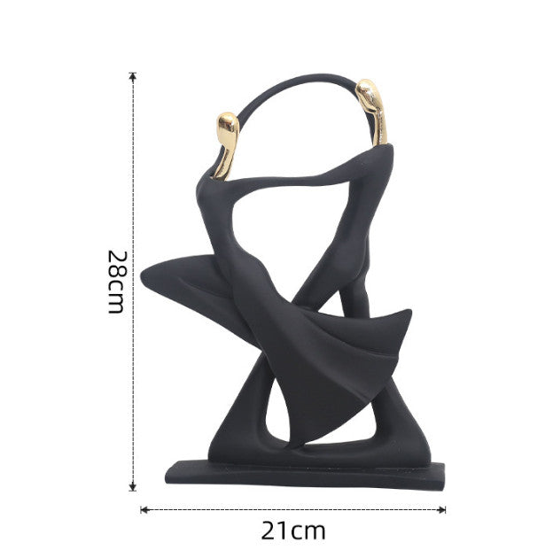 Dancing Couple Dancer Sculpture Creative Art Style