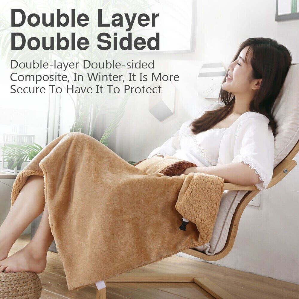 Large USB Electric Heated Blanket Warm Throw Poncho Wrap Blanket Shawl Portable