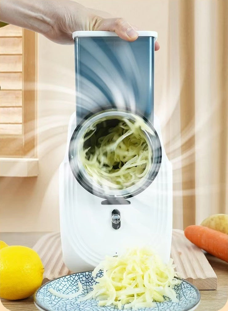 Electric Salad Slicer Fruit Cutter Vegetable Cheese Grater Tool Chopper Maker UK