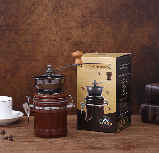 Portable Vintage Coffee Grinder Unique Manual Coffee Mill for Travels & Camping