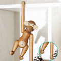 Vintage Kay Bojesen Style Teak Wood Hanging Monkey MCM Mid Century