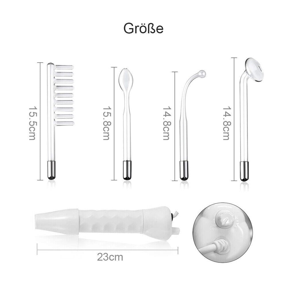 UK Portable High Frequency Electrotherapy Skin Therapy Wand Machine Acnes Remove