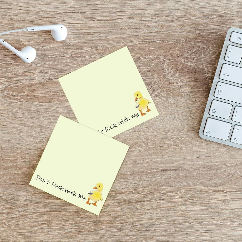 Funny Sassy Duck Sticky Notes, Hilarious Sticky Notes, Funny Memo Pads Sticky