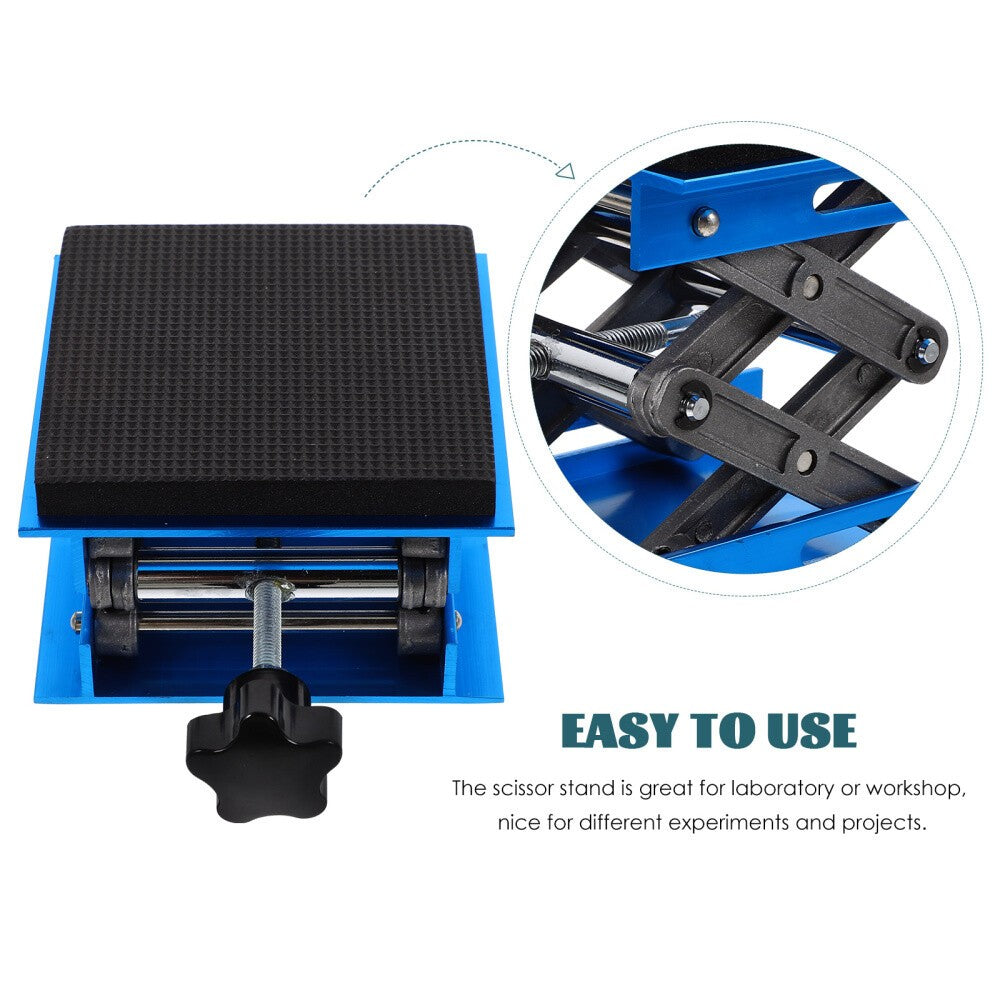 Lifting Table Aluminum Bracket Lab Jack Hand Held Height Adjustable