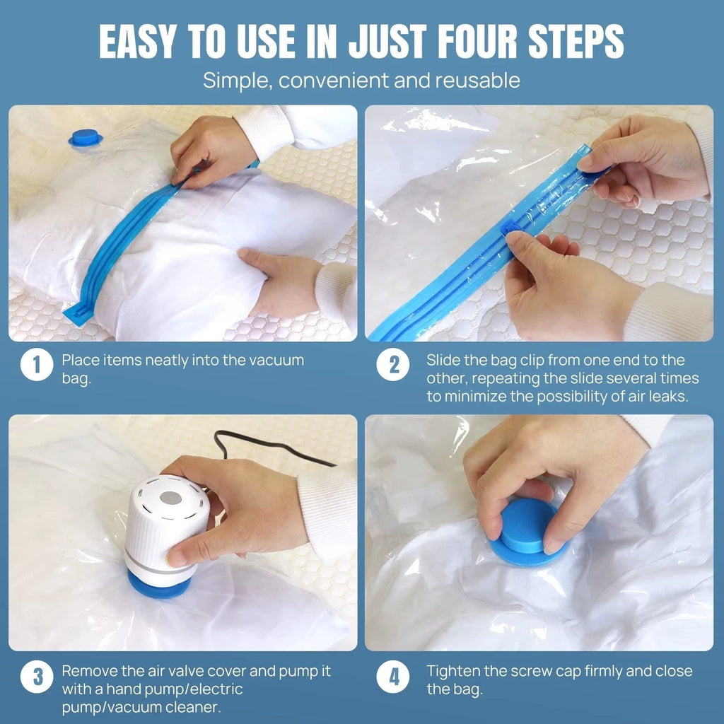 Mini Handheld Electric Vacuum Pump Compact Space Saver For Clothes Storage Bag