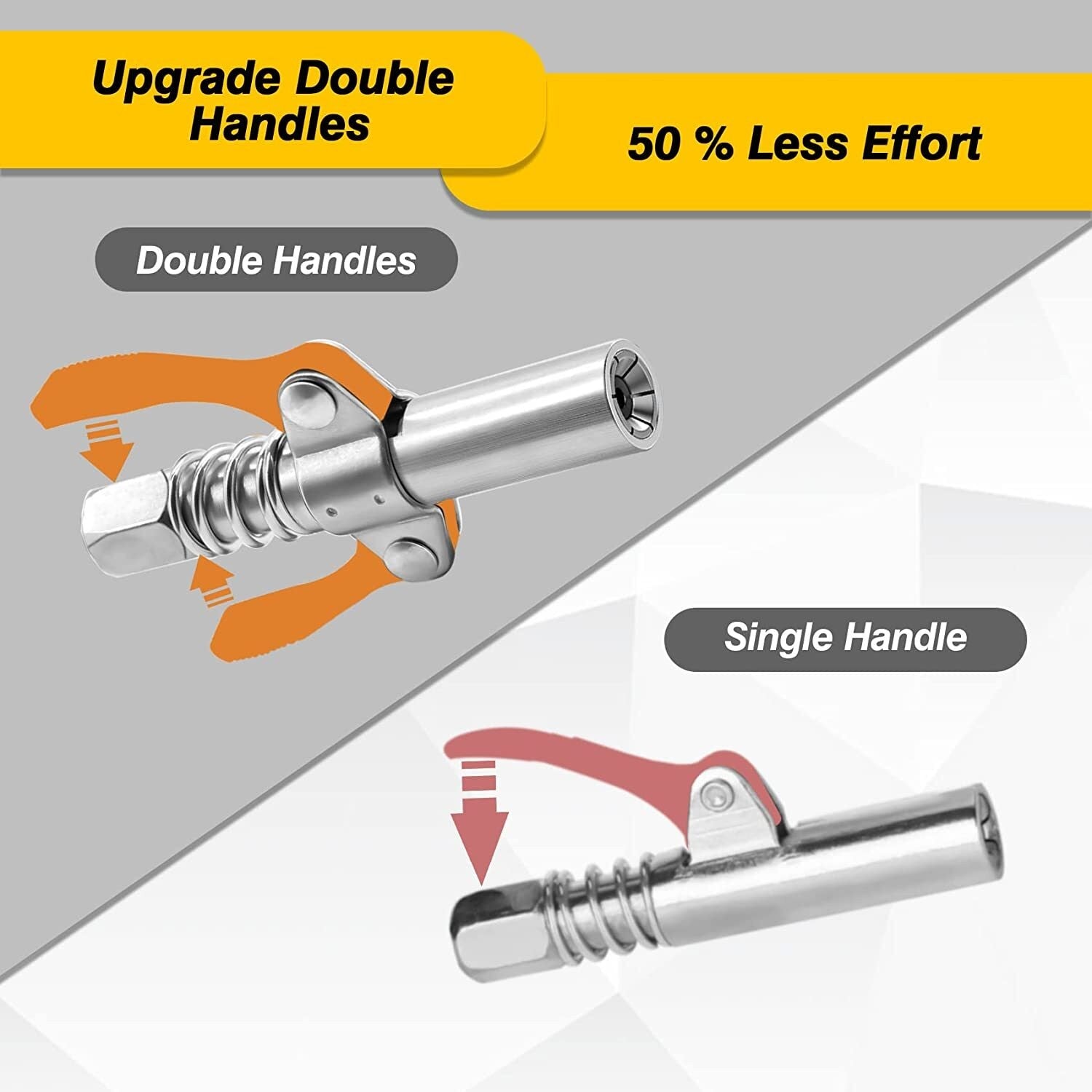 10000PSI Professional Grease Gun Coupler Quick Release Lock Oil Injection Nozzle