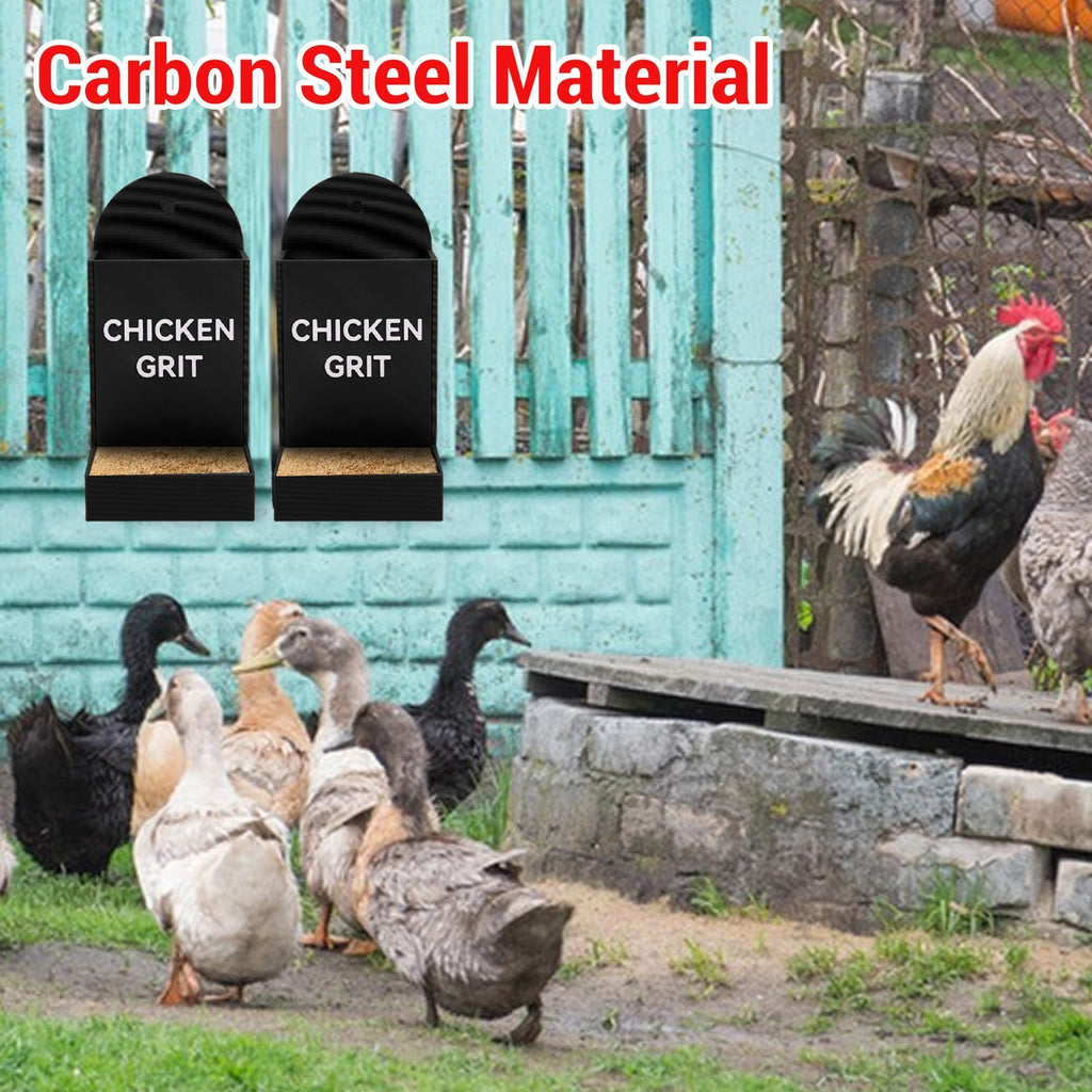 Chicken Grit Feeder Corner Hanging Feeding Device Trough Automatic Gravity