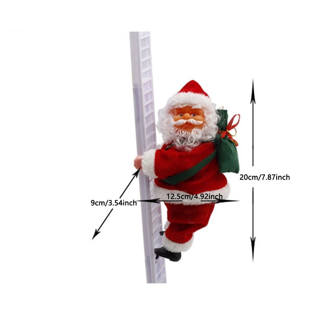 Christmas Electric Santa Claus Climbing Ladder Doll Music Xmas Music Decor Party