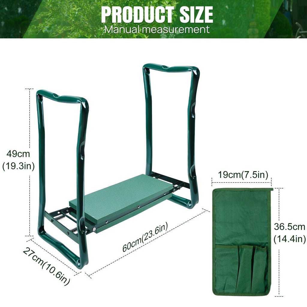 2-in-1 Folding Garden Kneeler Padded Foam Seat Stool Knee Pad Portable Helper