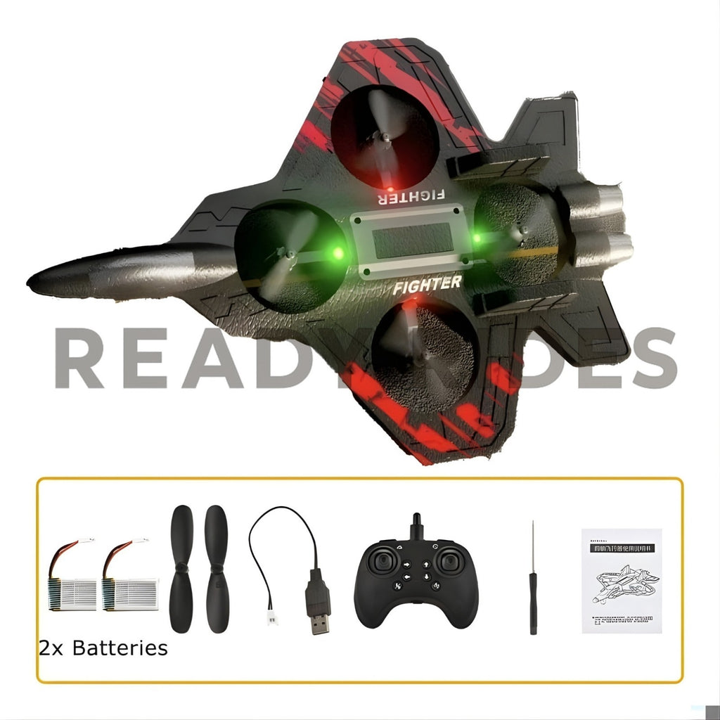 360° Flip RC Plane Toy Drone Remote Control Glider Jet Flying 2.4G LED Light UK