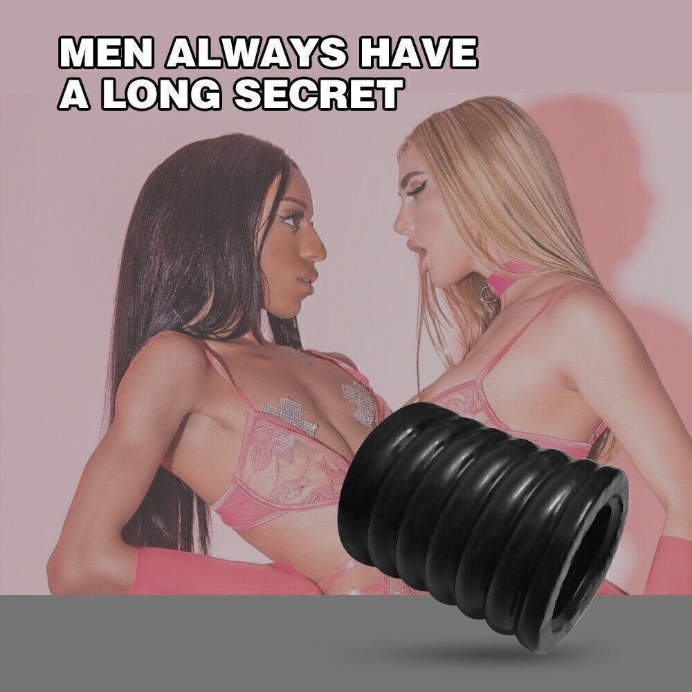 Ball-Scrotum-Stretcher-Dual Ring-Penis Stretcher Enhancer Delay Ejaculation MALE