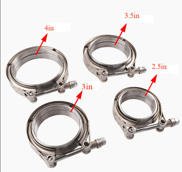 3.5 in 304 Male/Female" V-Band Clamp  Stainless Steel Flange Kit