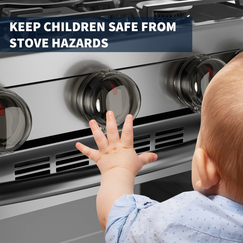 6 Pcs Gas Stove Knob Covers,Child Safety Protector for Gas Oven Knobs,Heat-Resis