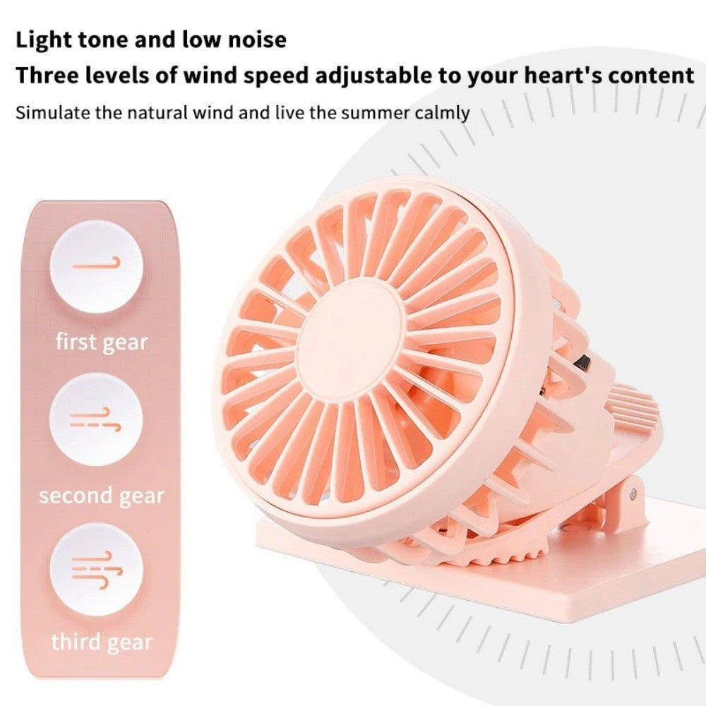 Mini Hat Clip Fan USB Rechargeable Personal Fan Portable Cap Clip Cooler Fan