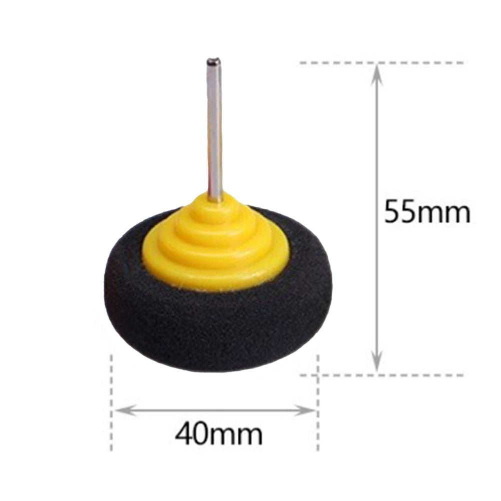 Foam Drill Polishing Pads Buffing Wheel 3mm Shank Diameter 40mm Diameter