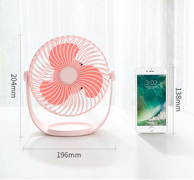 7 Inch Rechargeable Desk Fan - Small Quiet Personal Cooler Powered Portable