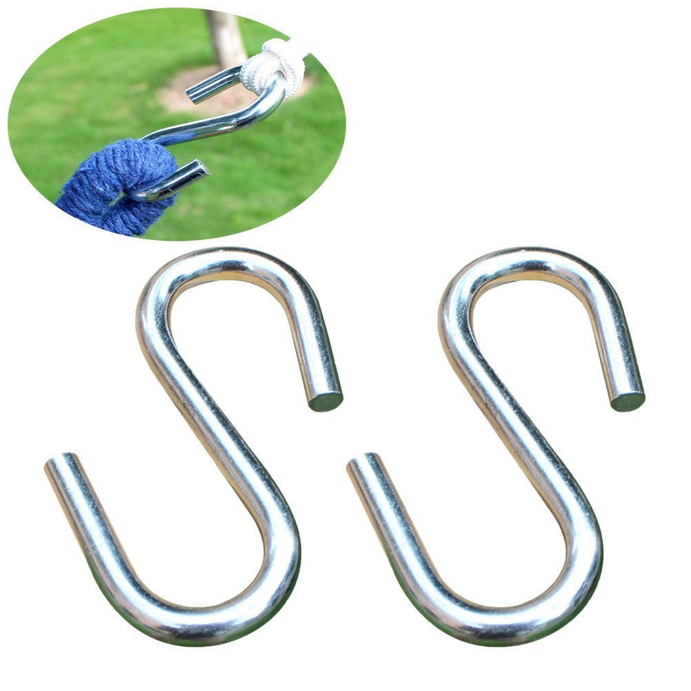 2 Pcs Heavy Duty Metal S Hooks Ultra Thick Hammock S Shaped Hooks For Outdoor