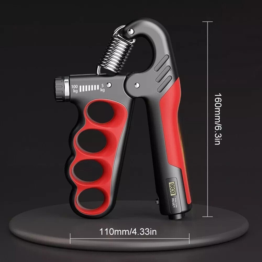 5-100KG Adjustable Grip Strengthener Hand and Forearm Trainer with Counter