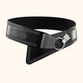 Leather Wide Waist Belt Buckle Ladies Dress Belt Hip Belt Wide Belt Hook Closure