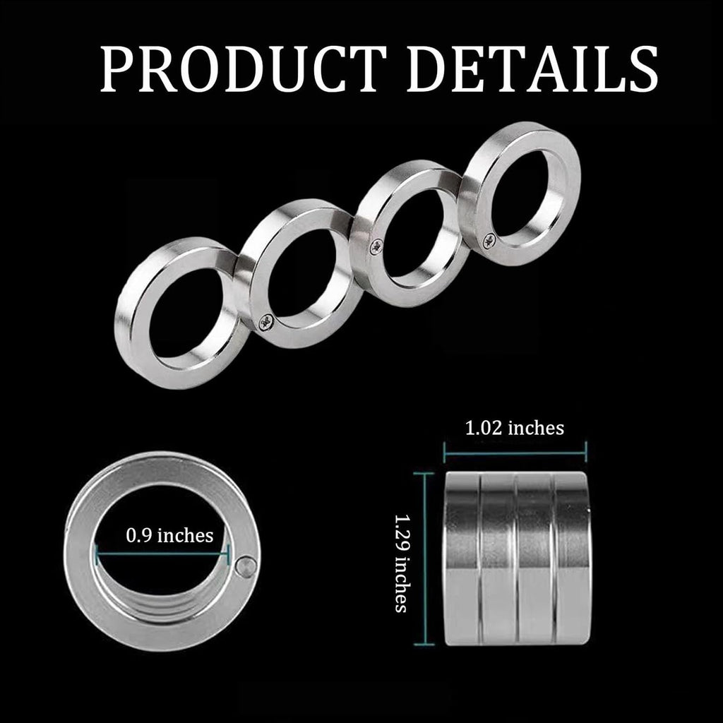 4 Finger Foldable Fidget Toy for Stress & Anxiety Spoven Folding Finger Ring