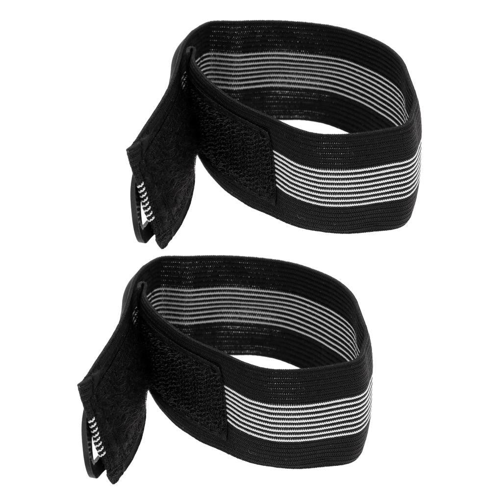 2 Bike Ankle Leg Bind Bandage Bicycle Reflective Trousers Pant Bands Clips Strap