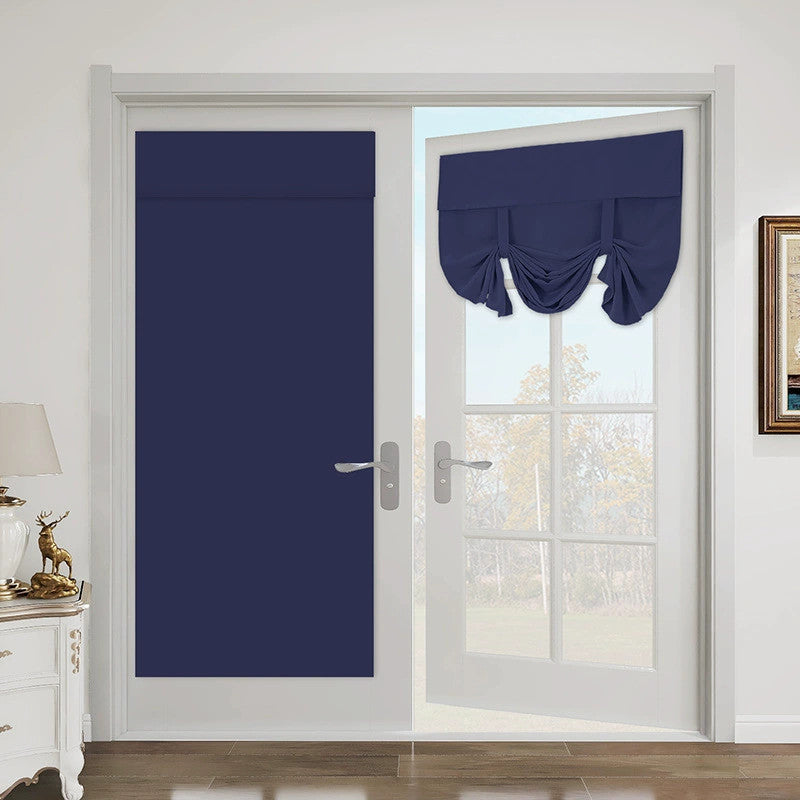 Blackout Door Curtains,French Door Blinds Stick on Curtains for Privacy and Ligh