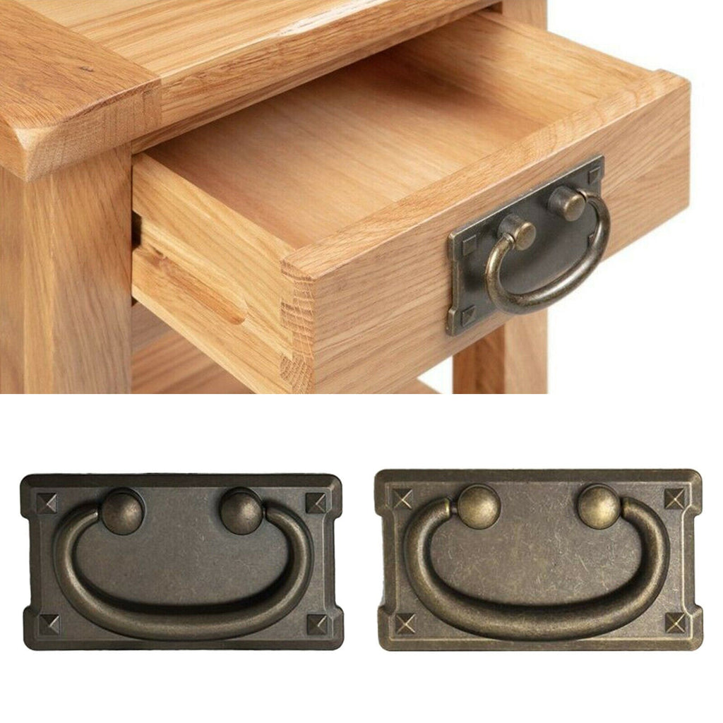 4/8Pcs Rustic Handle Oak Furniture Land Style Replacement Handle Black & Bronze