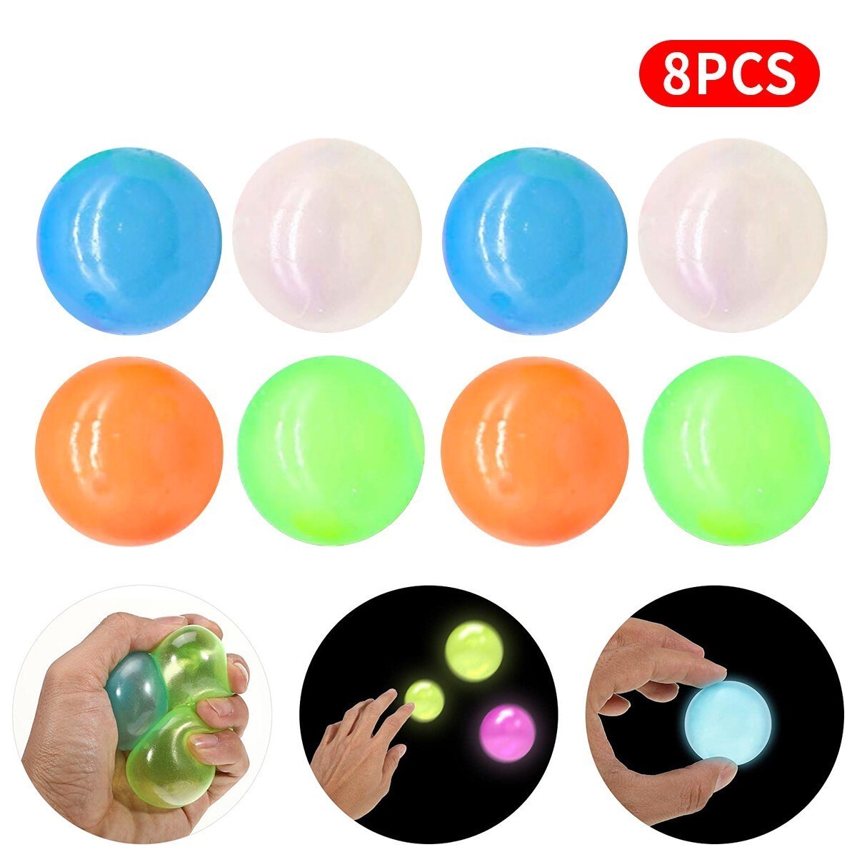 12PCS In The Night Ball That Stick Relax Balls Glorbs Ball Ceiling Ball Glow
