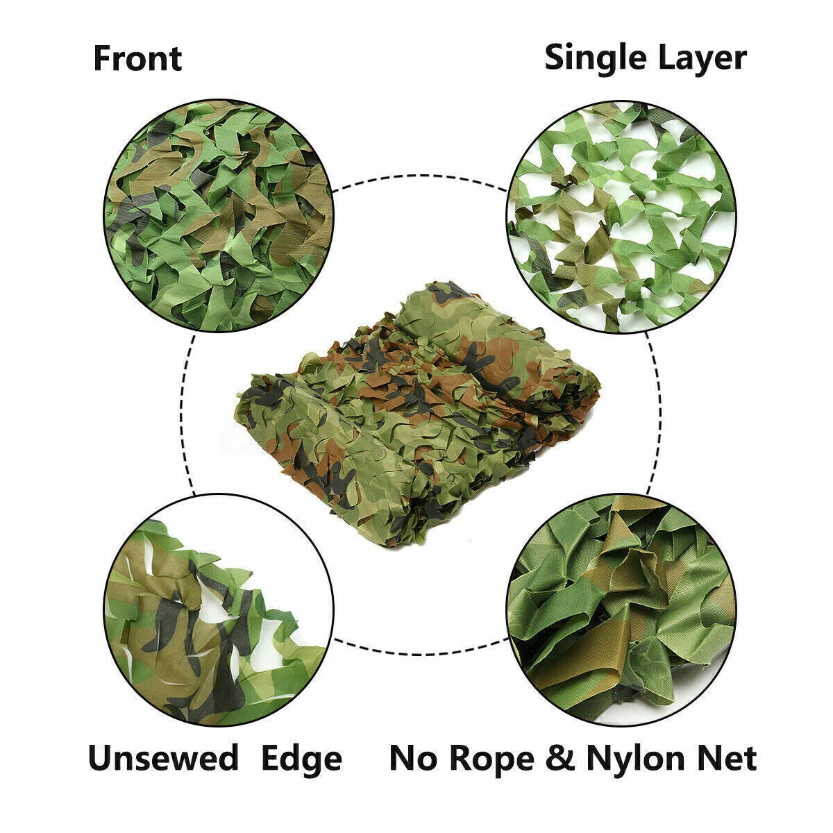 Large 10M Camo Netting, Military Style Camo Cover for Hunting Camping Hide Use