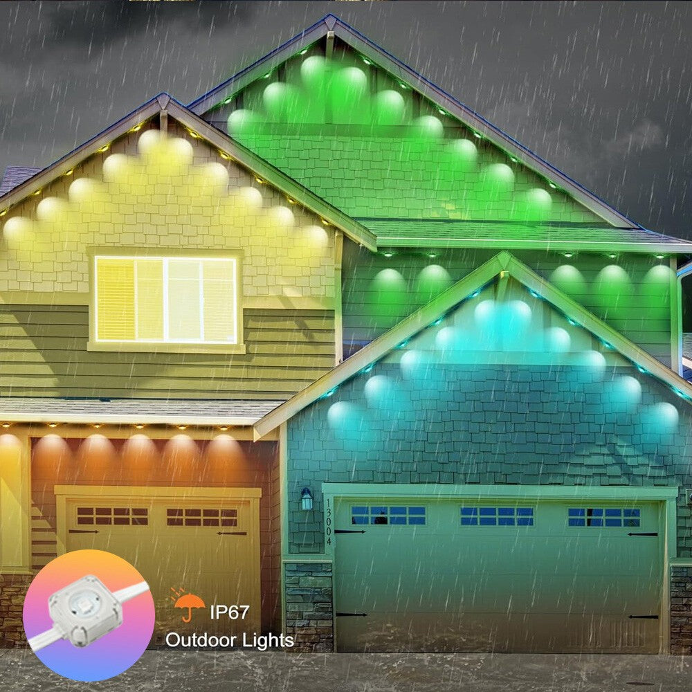 Permanent Outdoor Eaves Lights Smart RGBIC App Remote LED DIY Scene Modes lamp