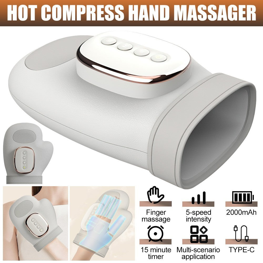 Cordless Hand Massager with Heat and Compression for Arthritis Carpal Tunnel