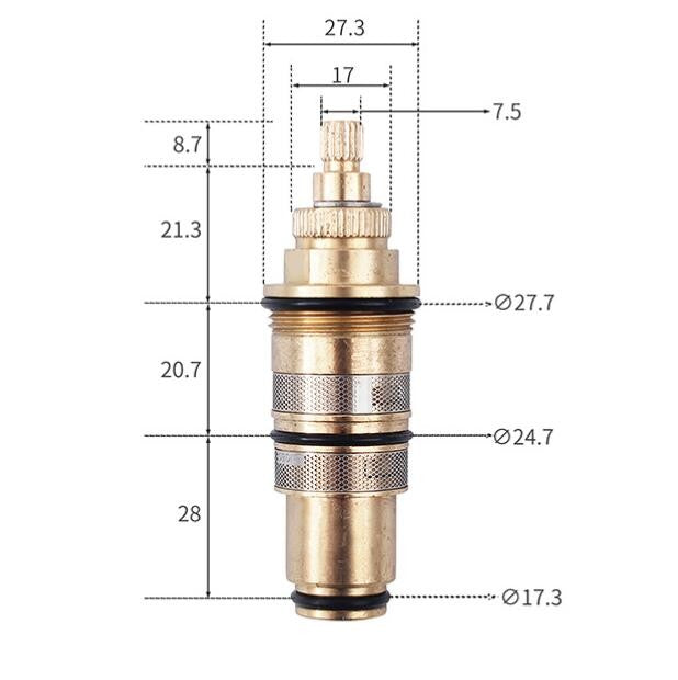 Brass Replacement Thermostatic Cartridge Shower Mixer Valve Bar Repair Kit